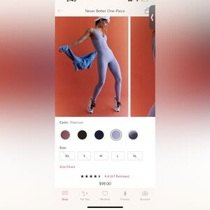 Never Better One Piece Free People Movement Size Large NWT Never Worn